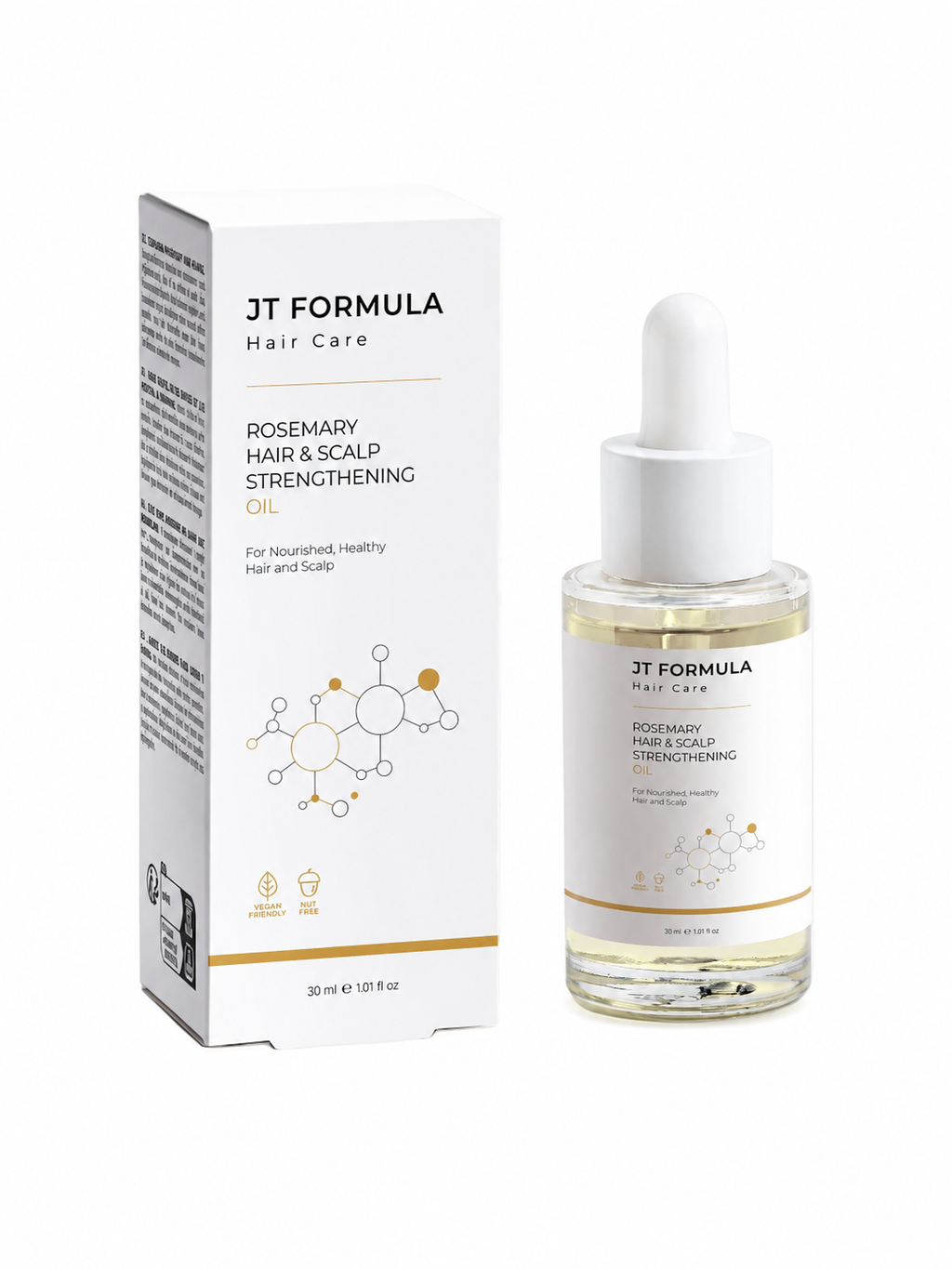 JT Formula – Haar- en Hoofdhuidolie met Rozemarijn