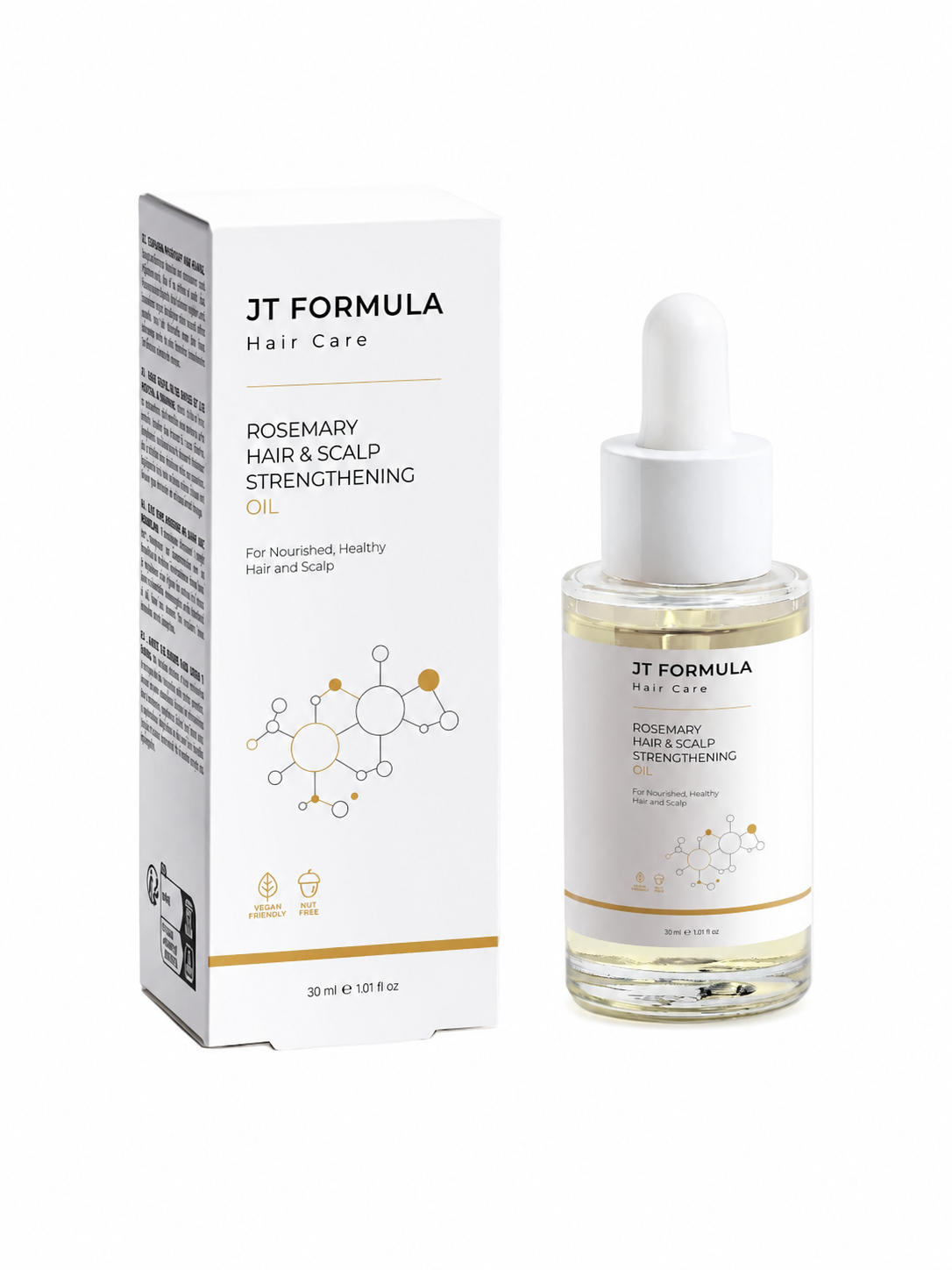 JT Formula – Haar- en Hoofdhuidolie met Rozemarijn