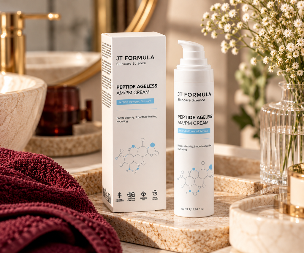 JT Formula Peptide Ageless – Dag- en Nachtcrème met Peptiden en Hyaluronzuur – 50 ml