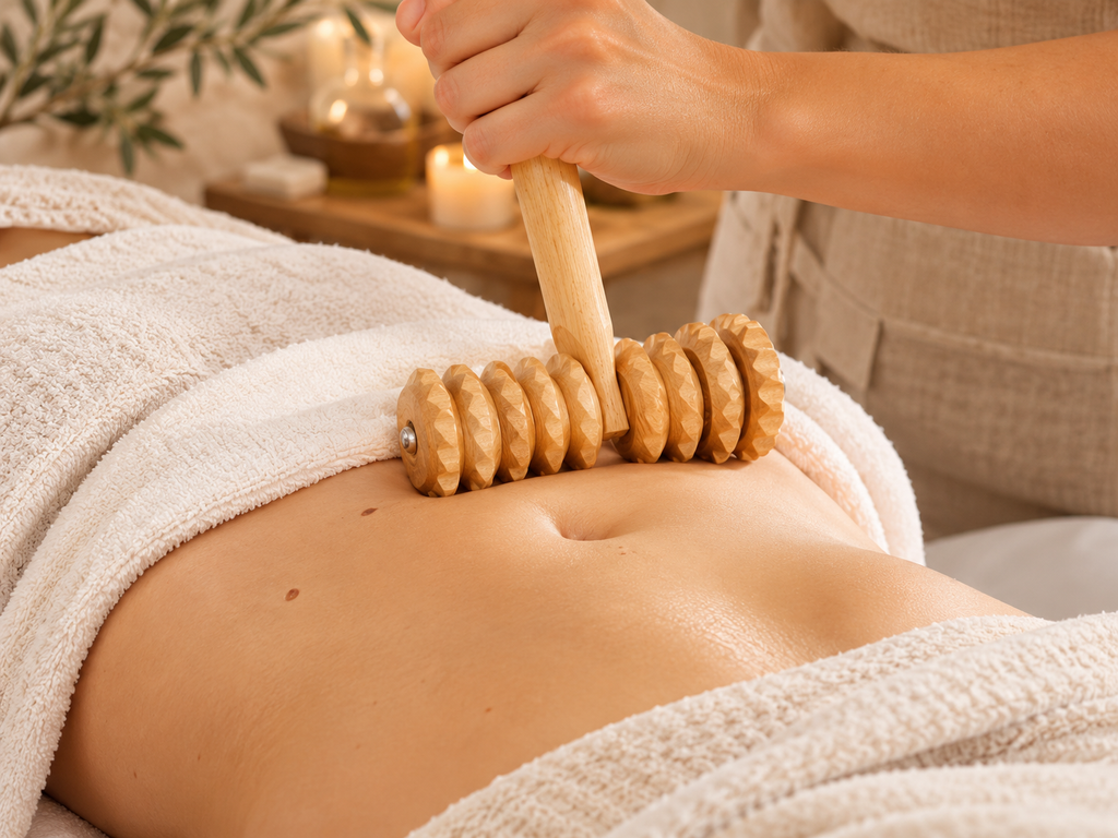 Tuuli – Houten T-Massager voor Lichaamsmassage 37 × 13 cm
